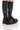 Front View Azalea Wang Lyrica Chunky Boot In Black Pu