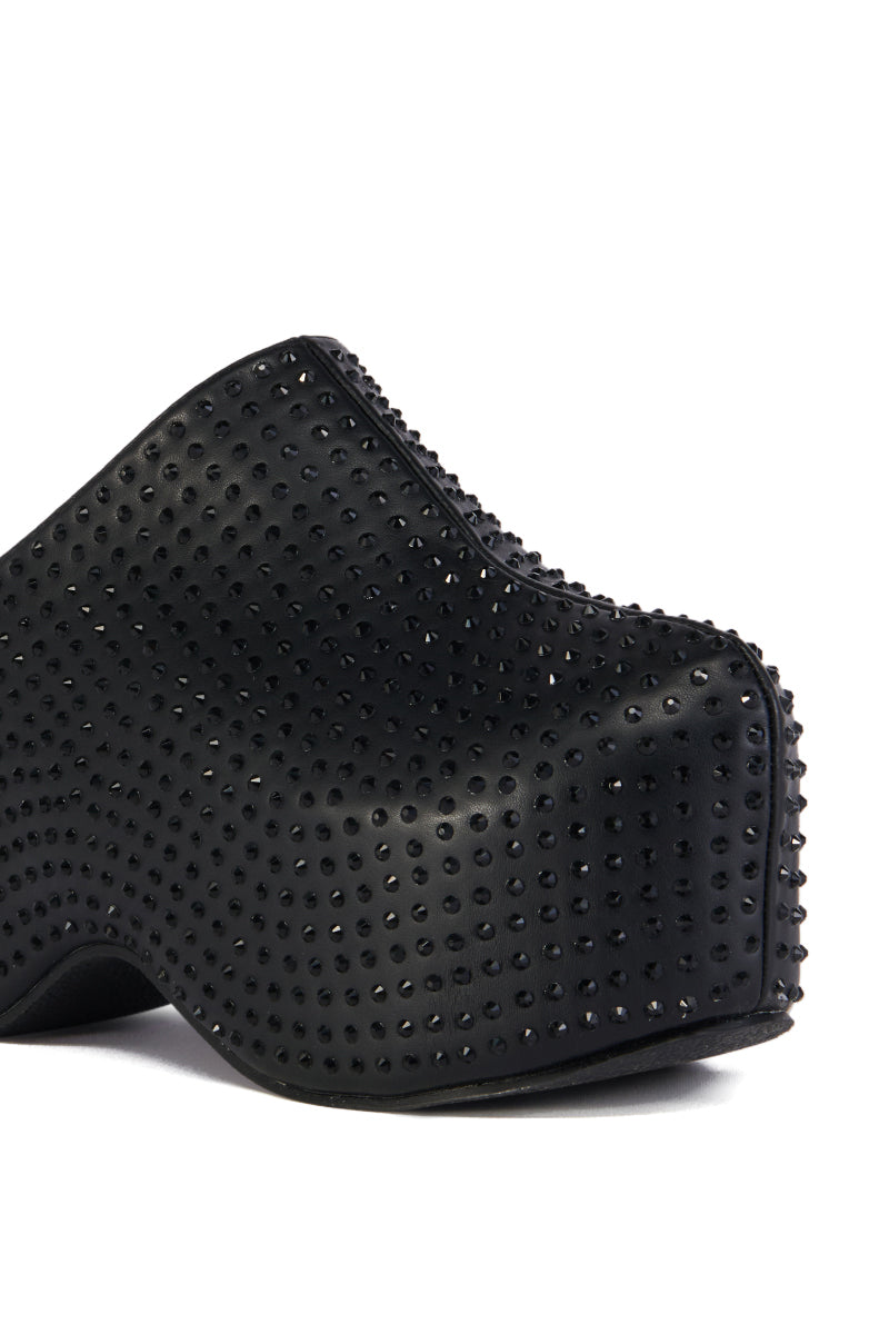 Full View Azalea Wang Macey Embellished Clog In Black 3