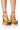 Front View Azalea Wang Madge Platform Chunky Sandal In Gold