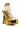 Back View Azalea Wang Madge Platform Chunky Sandal In Gold