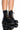 Front View Azalea Wang Make Your Mark Chain Lace Up Flatform Bootie In Black