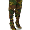 Front View Azalea Wang Mantis Baggy Thigh High Boot In Camo