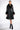 Side View Azalea Wang Marbolo Pu Trench With Faux Fur Trim In Black