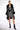 Back View Azalea Wang Marbolo Pu Trench With Faux Fur Trim In Black