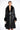 Full View Azalea Wang Marbolo Pu Trench With Faux Fur Trim In Black