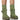 Front View Azalea Wang Marceline Bucket Green Denim Bootie