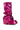 Back View Azalea Wang Mate Metallic Mid Calf Boot In Fuchsia