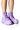 Front View Azalea Wang Mercedes Puffer Flatform Boot In Purple