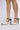 Front View Azalea Wang Merryweather White Pump With Silver Toe Cap