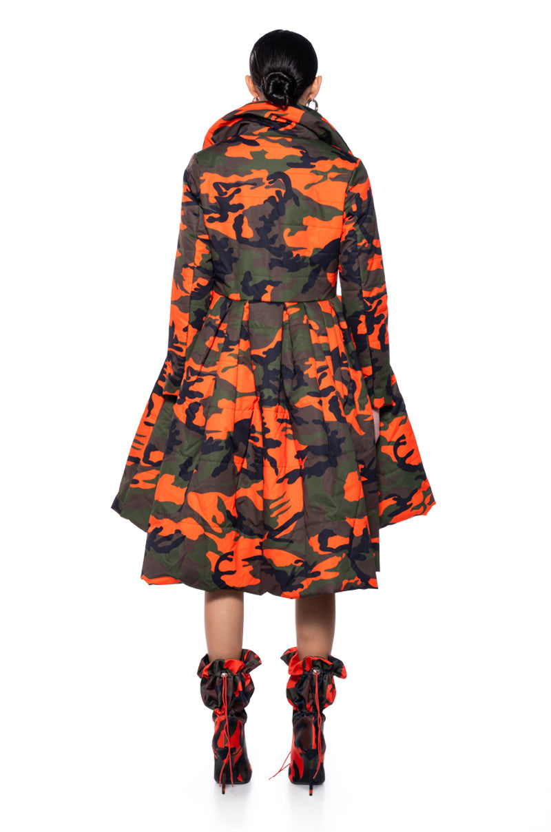 Detail View Azalea Wang Midtown Peplum Puffer Trench