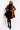  Azalea Wang Midtown Peplum Puffer Trench in Orange Camo