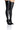 Front View Azalea Wang Miley Stiletto Stretch Boot In Black