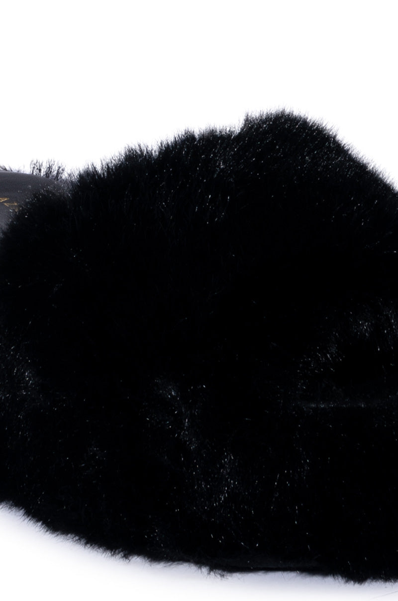 Full View Azalea Wang Minna Faux Fur Mule In Black