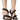 Front View Azalea Wang Minoru Puff Wedge Sandal In Black