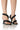 Front View Azalea Wang Minoru Puff Wedge Sandal In Black