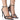 Front View Azalea Wang Mirin Embellished Chunky Strap Sandal In Black