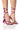 Front View Azalea Wang Missy Stiletto Metallic Sandal In Fuchsia