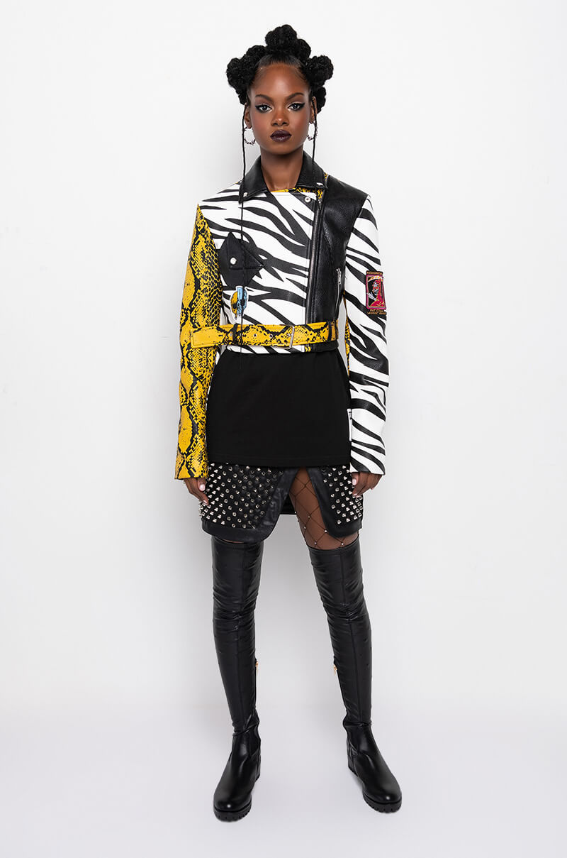 Extra View Azalea Wang Misunderstood Crop Moto Jacket