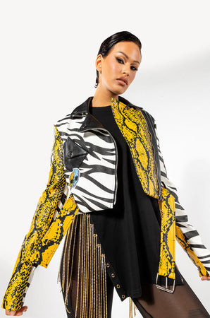 AZALEA WANG MISUNDERSTOOD CROP MOTO JACKET – AKIRA