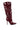 Side View Azalea Wang Mitica Burgundy Patent Slouch Boot