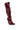 Back View Azalea Wang Mitica Burgundy Patent Slouch Boot