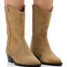 Front View Azalea Wang Moco Tan Western Boot