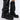 Front View Azalea Wang Mosella Black Fold Over Flatform Boot