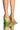 Front View Azalea Wang Moving On Chunky Sandal In Green