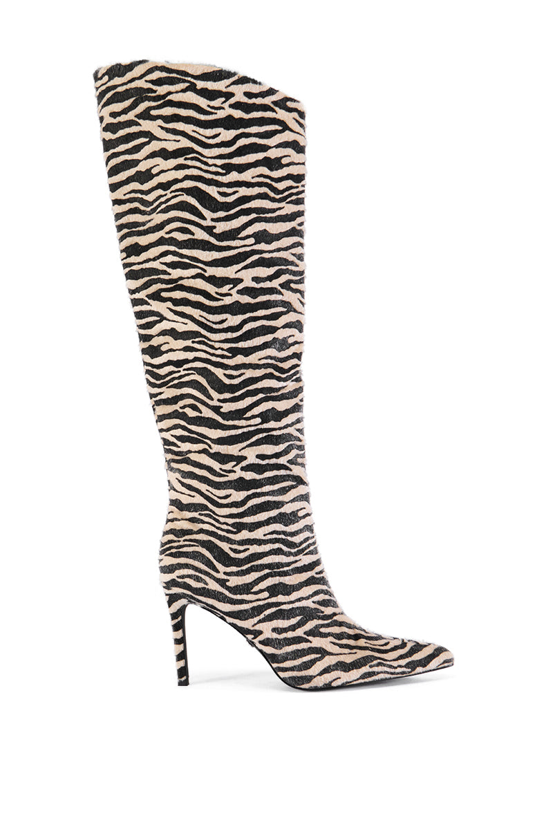 AZALEA WANG MULTI PONY HAIR ZEBRA BOOT view 0