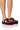 Front View Azalea Wang Murphy Crochet Clog In Black Multi