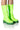 Front View Azalea Wang My All Faux Leather Boot In Green