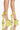 Front View Azalea Wang My Place Or Yours Chunky Sandal In Yellow