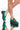 Front View Azalea Wang My Way Flatform Loafer In Green Croc