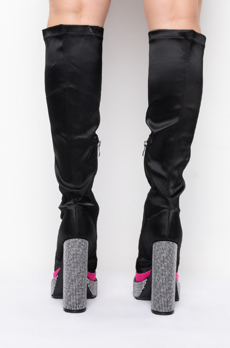 Detail View Azalea Wang Name Your Price Chunky Boot In Black