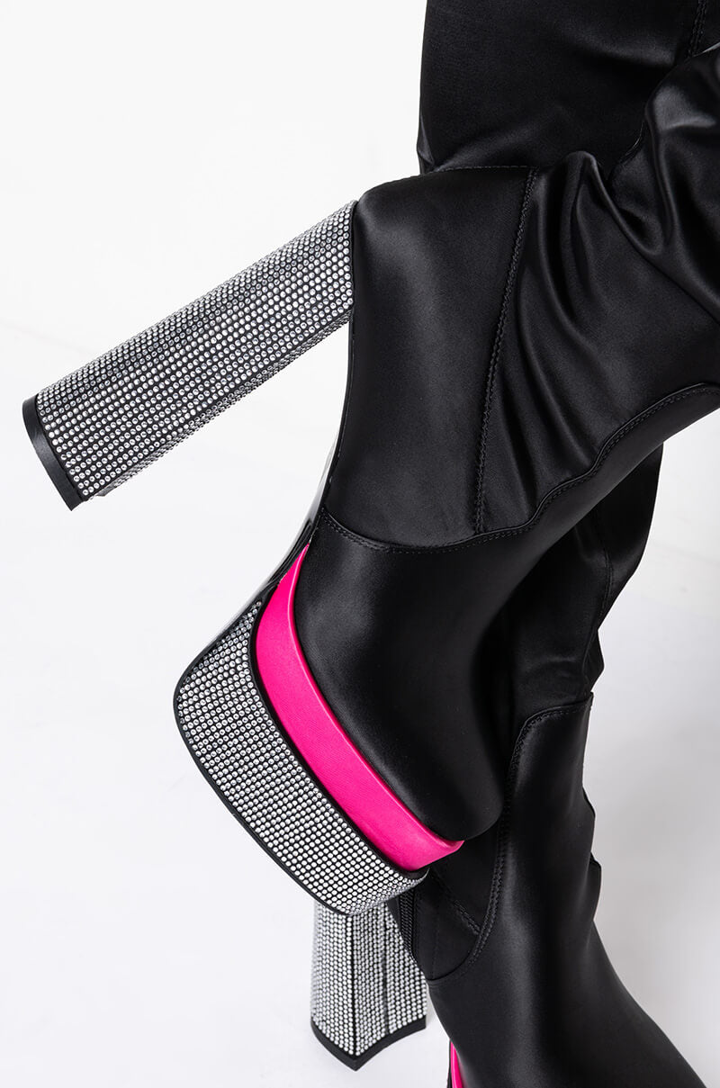 Full View Azalea Wang Name Your Price Chunky Boot In Black