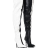 Front View Azalea Wang Neapolitan Two Toned Thigh High Boot