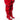 Front View Azalea Wang Nemy Red Kitten Heel Thigh High Boot