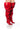 Front View Azalea Wang Nemy Red Kitten Heel Thigh High Boot