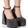 Front View Azalea Wang Nessa Embellished Pump In Black