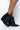 Front View Azalea Wang Never A Bad Idea Wedge Bootie In Black in Black Pu