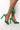 Side View Azalea Wang Never Been Better Chunky Sandal In Green