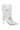 Side View Azalea Wang New Muse White Sequin Embellished Bootie