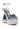 Back View Azalea Wang Newton Chunky Sculpted Heel Sandal In Silver