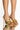 Front View Azalea Wang Nice Girl Stiletto Sandal In Gold