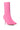 Back View Azalea Wang Nicoletta Pink Kitten Heel Sock Bootie