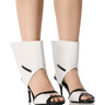 Front View Azalea Wang Ninnette White Futuristic Sandal