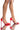 Front View Azalea Wang No Games Stiletto Pump In Red