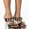 Front View Azalea Wang No More Lies Stiletto Sandal In Black