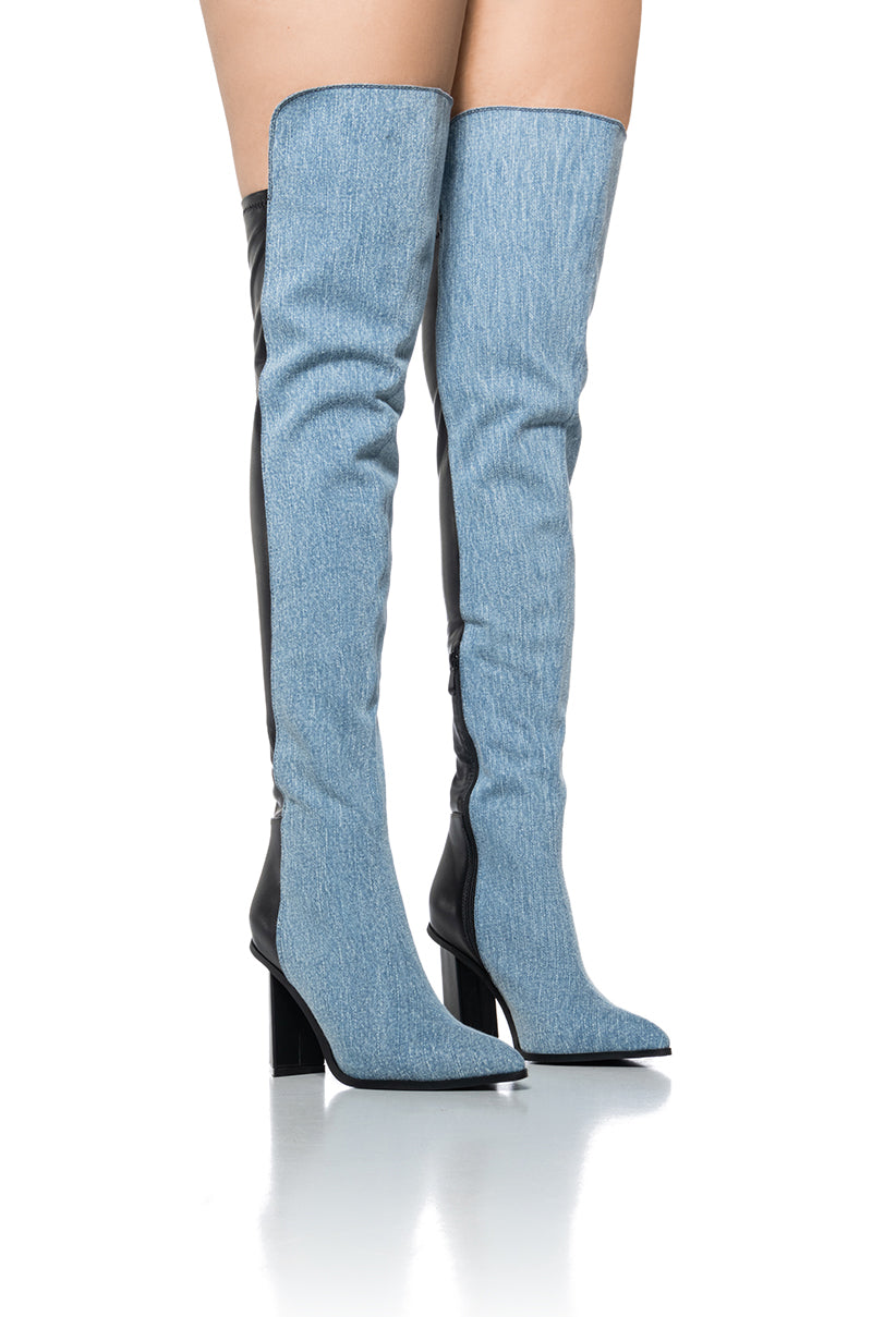 AZALEA WANG NOAM DENIM BOOT view 0