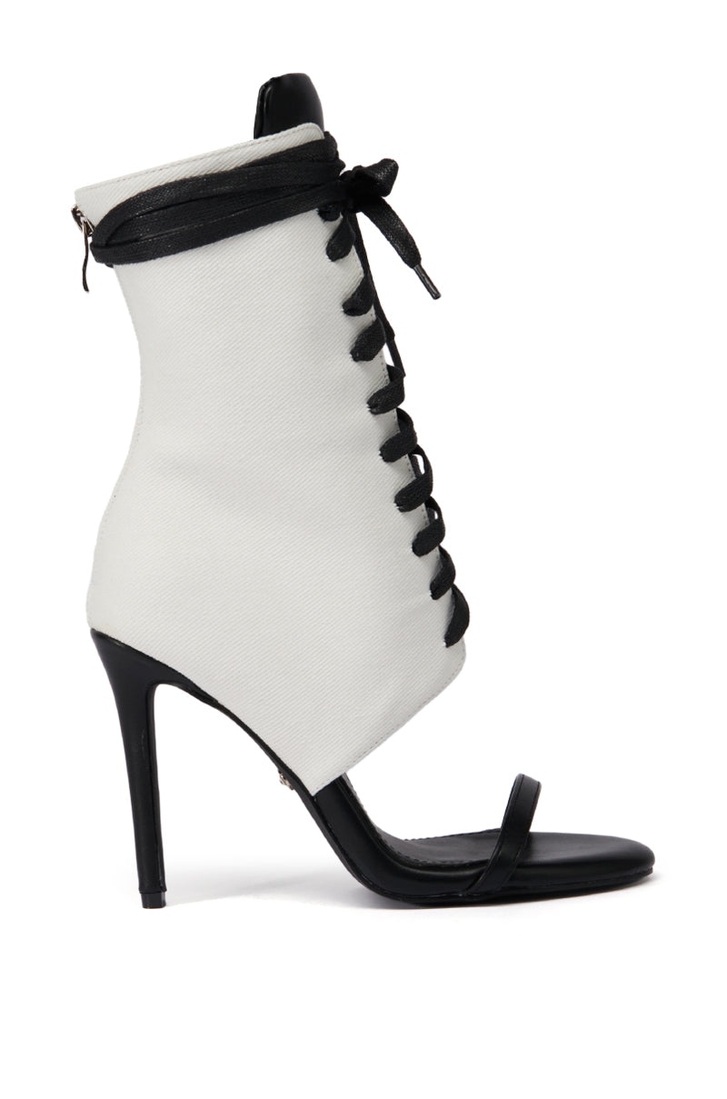 Side View Azalea Wang Nolyn Heeled Sandal